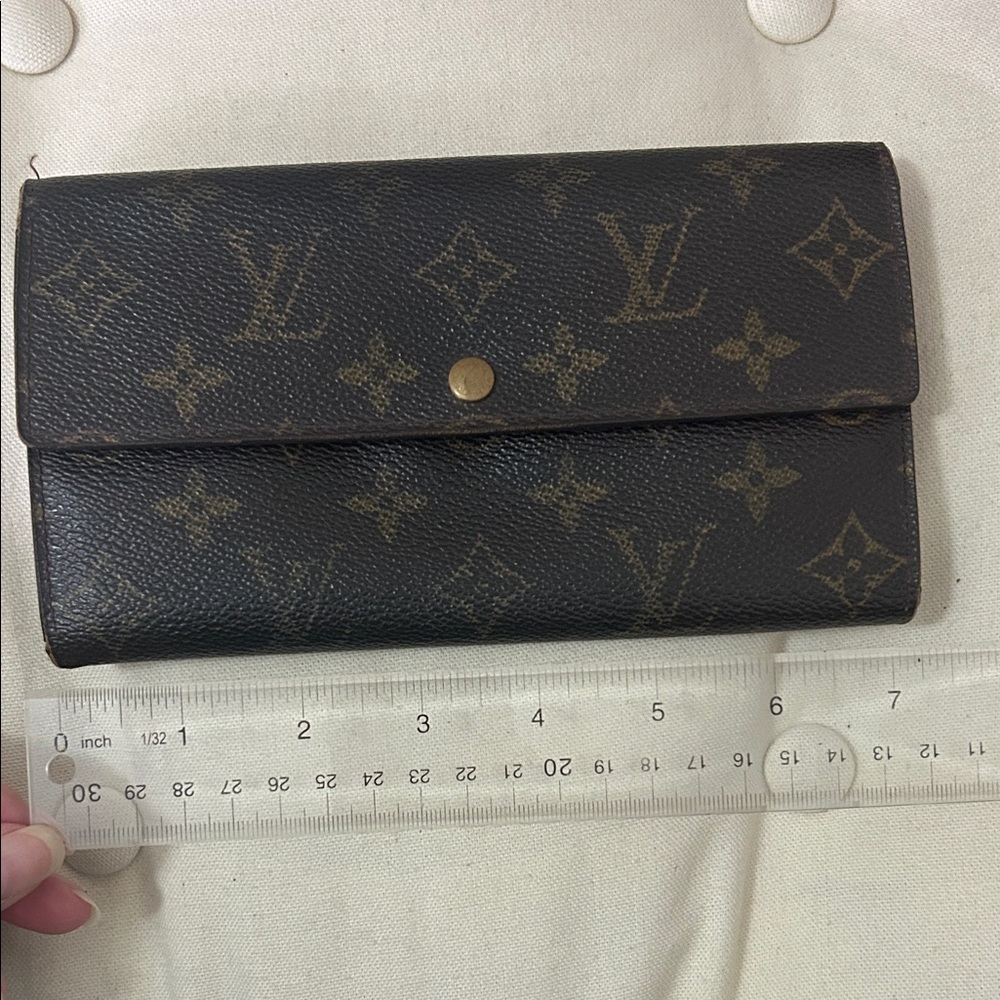 Louis Vuitton Black and Brown Monogram Wallet